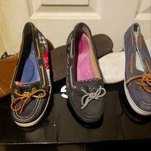 Sperry size 7 and 8 lot of 3 pair.